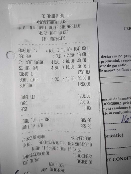 Anvelope iarnă Hankook 165/60 R14–stare excelentă, DOT 2722