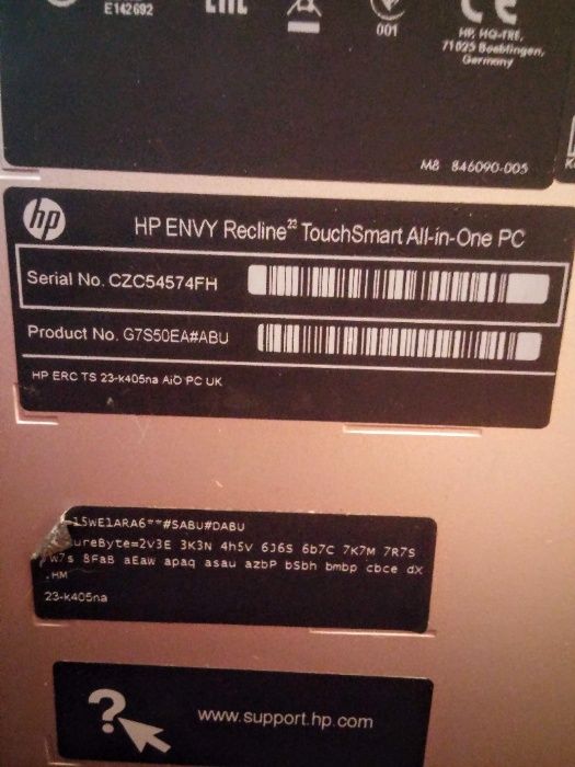 Дисплей за HP ENVY Recline 23-k405na All-in-One Desktop PC