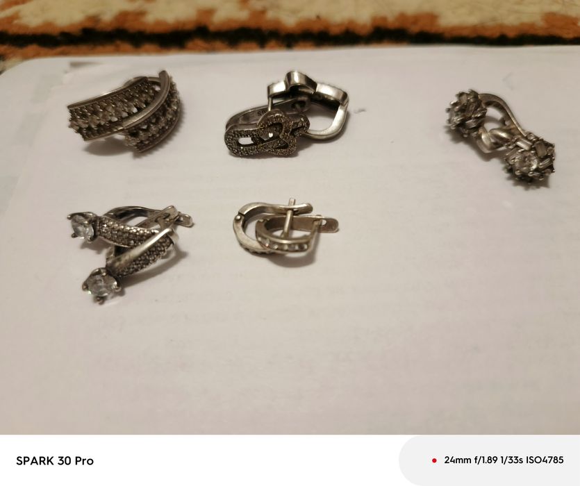 Серьги серебро 925 проба