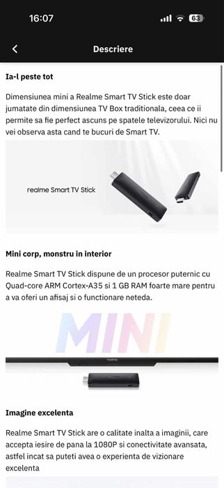 Chromecast Mediaplayer REALME Android TV 11 Stick