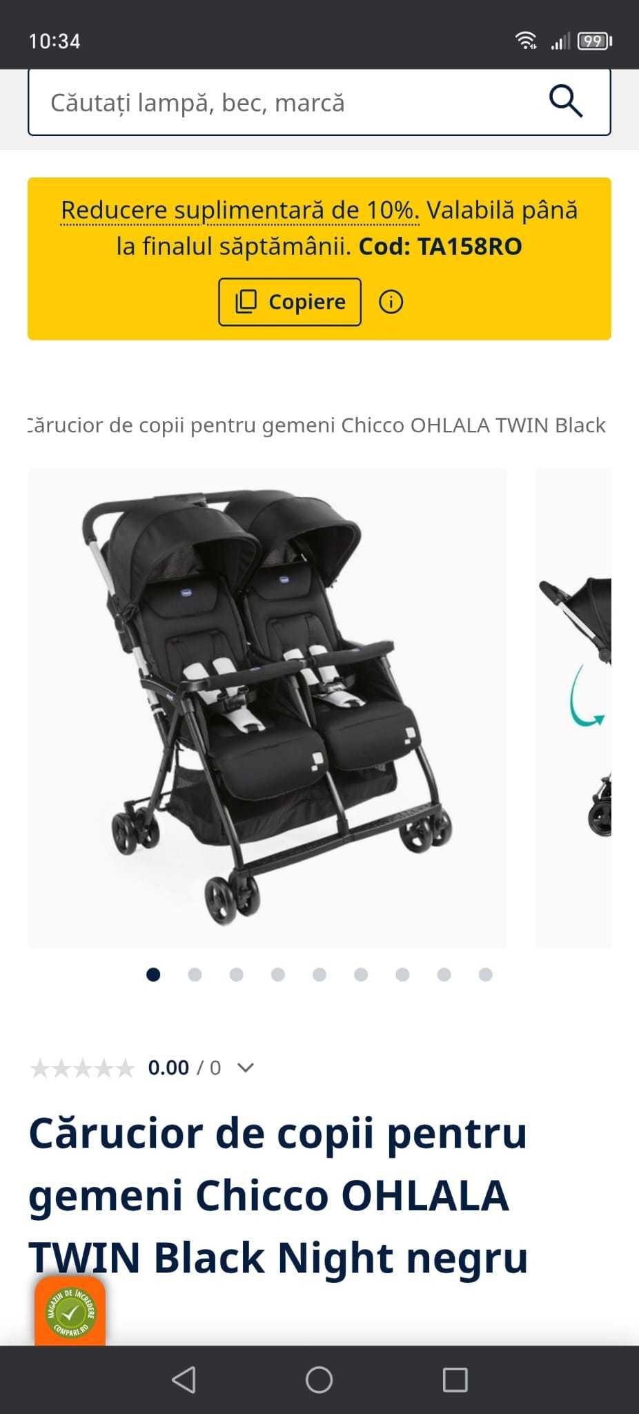 Cărucior gemeni Chico + tricicleta