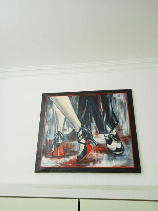 Картина "Танго под дождём", масло.  Ноги 63х54 = 100 уе