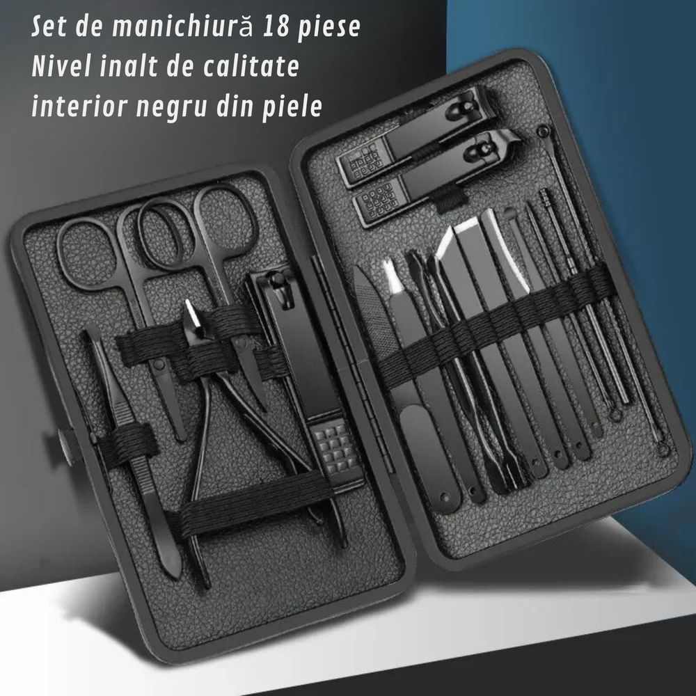 Set Manichiura Pedichiura profesional 18 piese