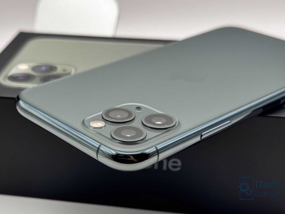 iPhone 11 Pro, Midnight Green, 100% батерия, КАТО НОВ, 1г. ГАРАНЦИЯ!