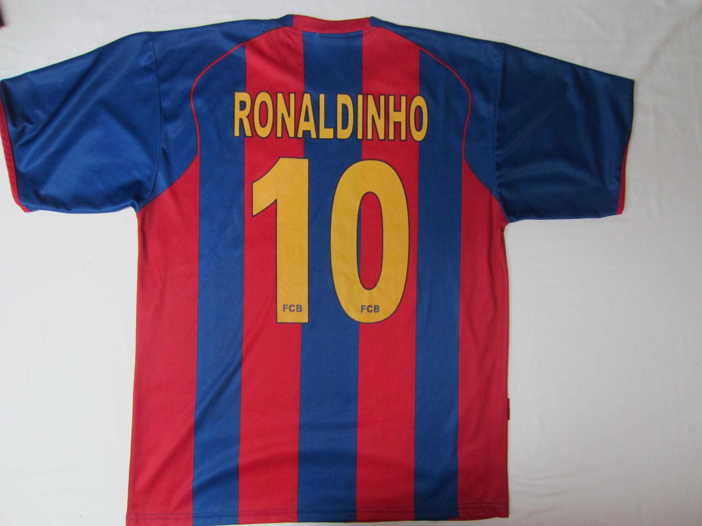 Tricou fotbal FC Barcelona, Ronaldinho, masura L,  stare f. buna