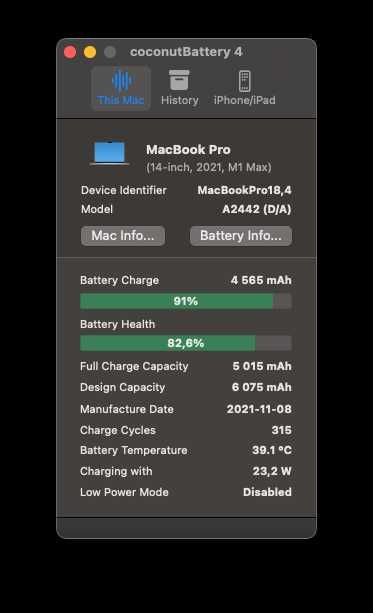 Macbook Pro 14" M1 Max 32-GPU Core / 32Gb Ram / 2TB SSD