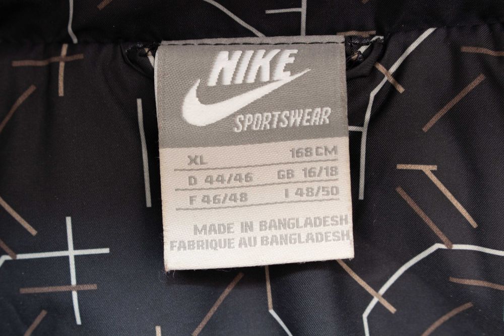Nike Оригинално Дамско Пухено Яке черно принт пълнеж пух ски XL
