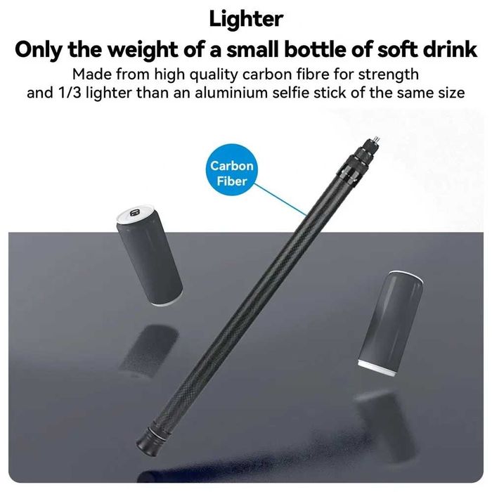3M Selfie Stick invizibil din carbon Insta360 One X X2 X3 X4 X5