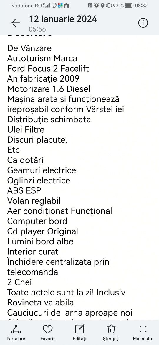 Ford focus diesel 2008