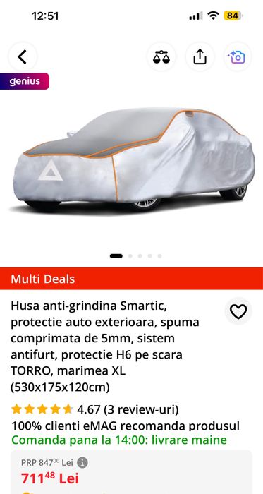 Husa auto anti-grindina