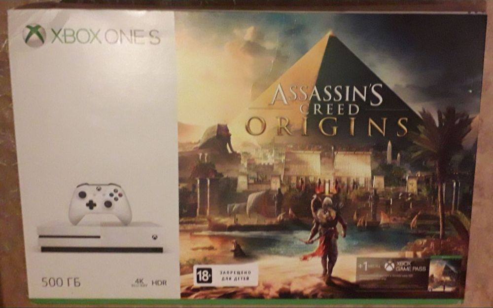 Новый Xbox One S 500Gb + Assasins creed Origins
