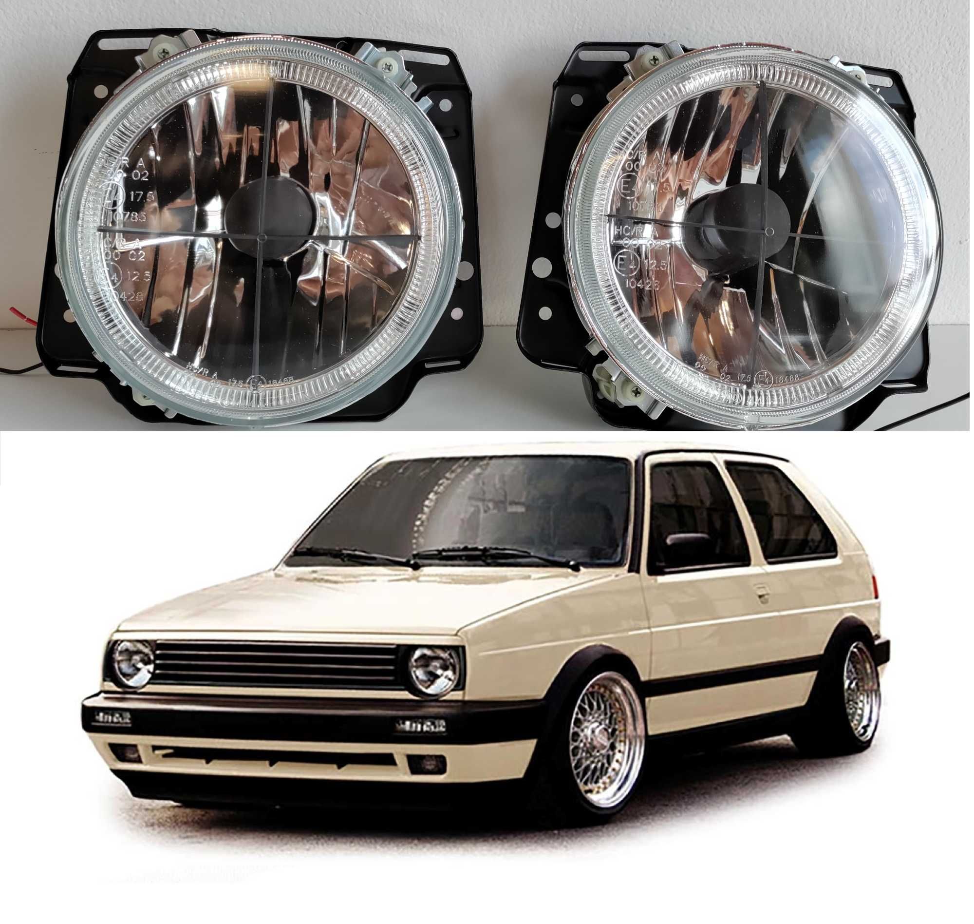 Фарове Голф 2 angle eyes Нови Тунинг с кръстачка кристални VW Golf mk2