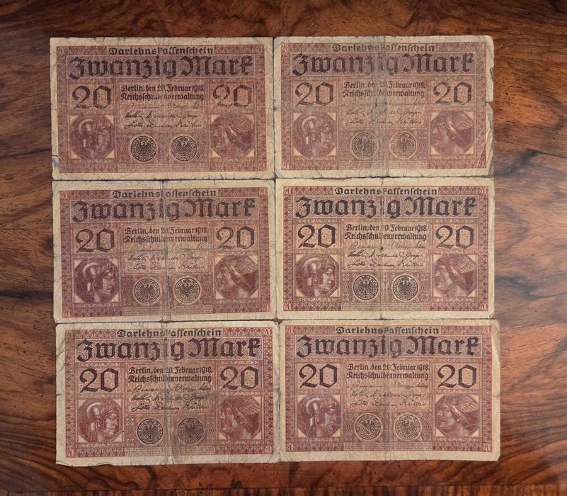 Bancnote germane de diferite denominațiuni - pentru colecționari.