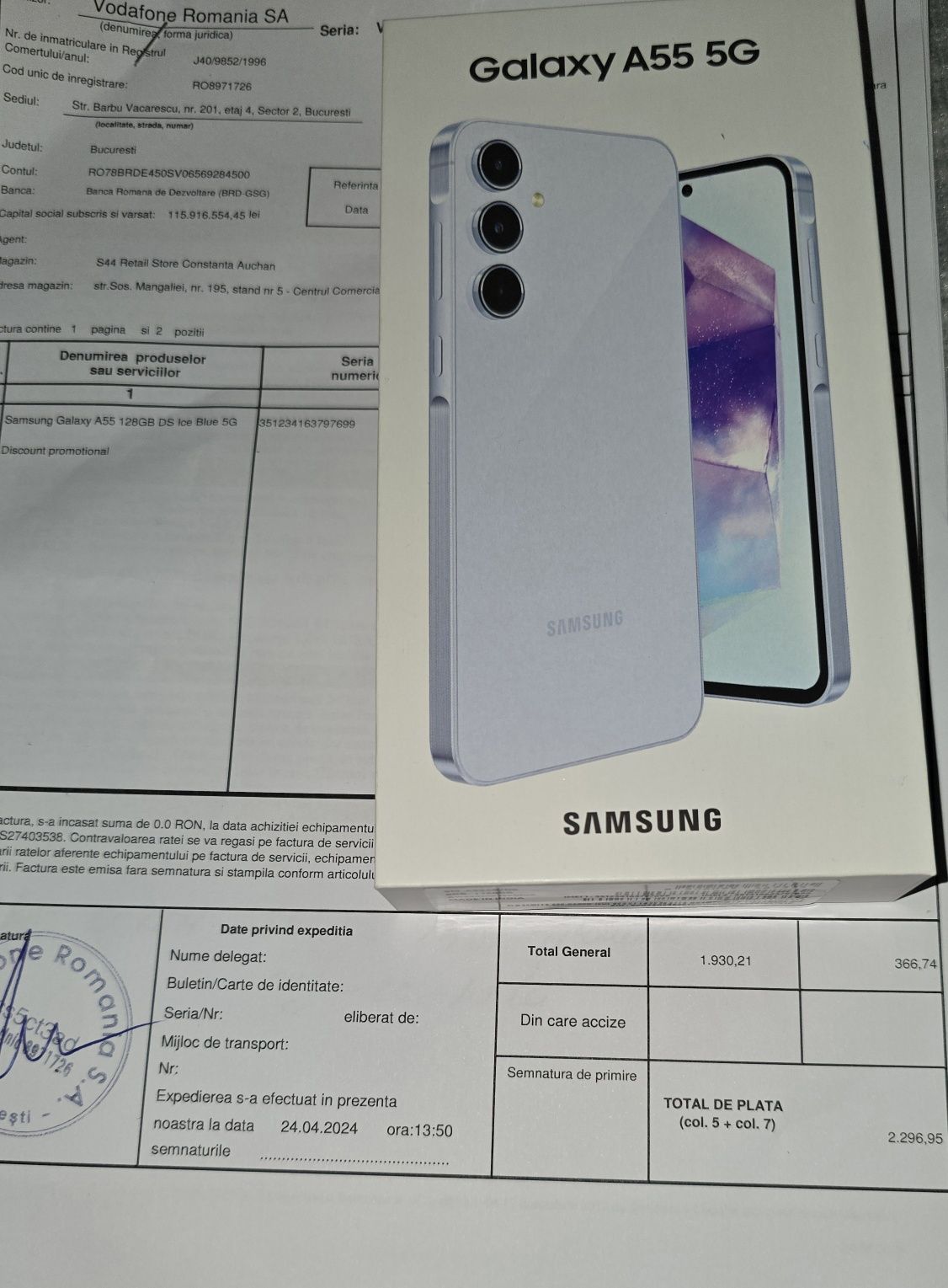 Samsung galaxy a55 5g sigilat factura garantie 2 ani asigurare rcrqn