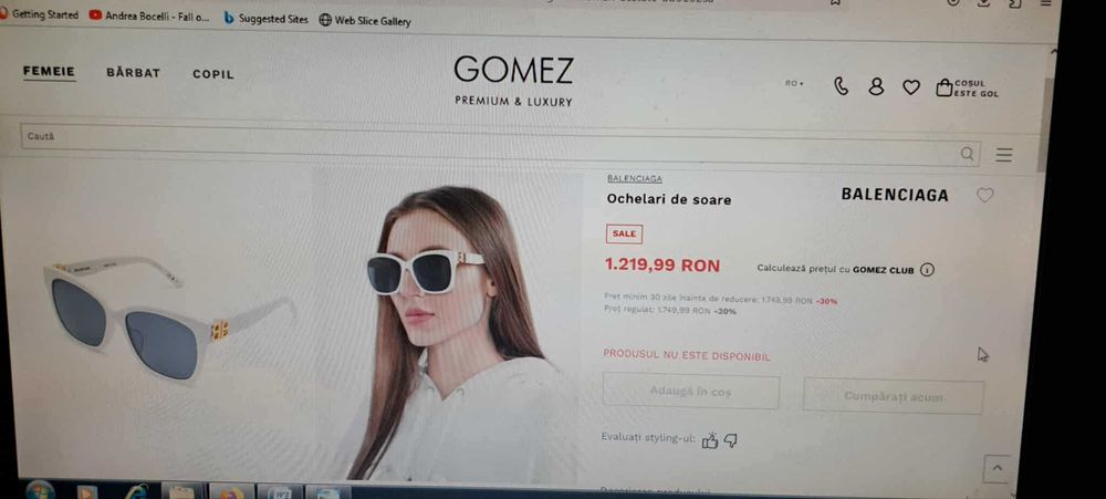 Ochelarii soare Dama Balenciaga Made in Italy