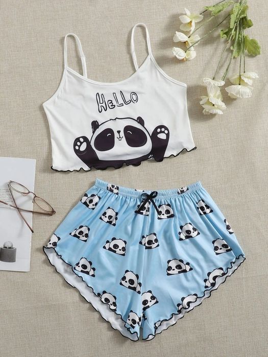 Pijamale scurte doua piese