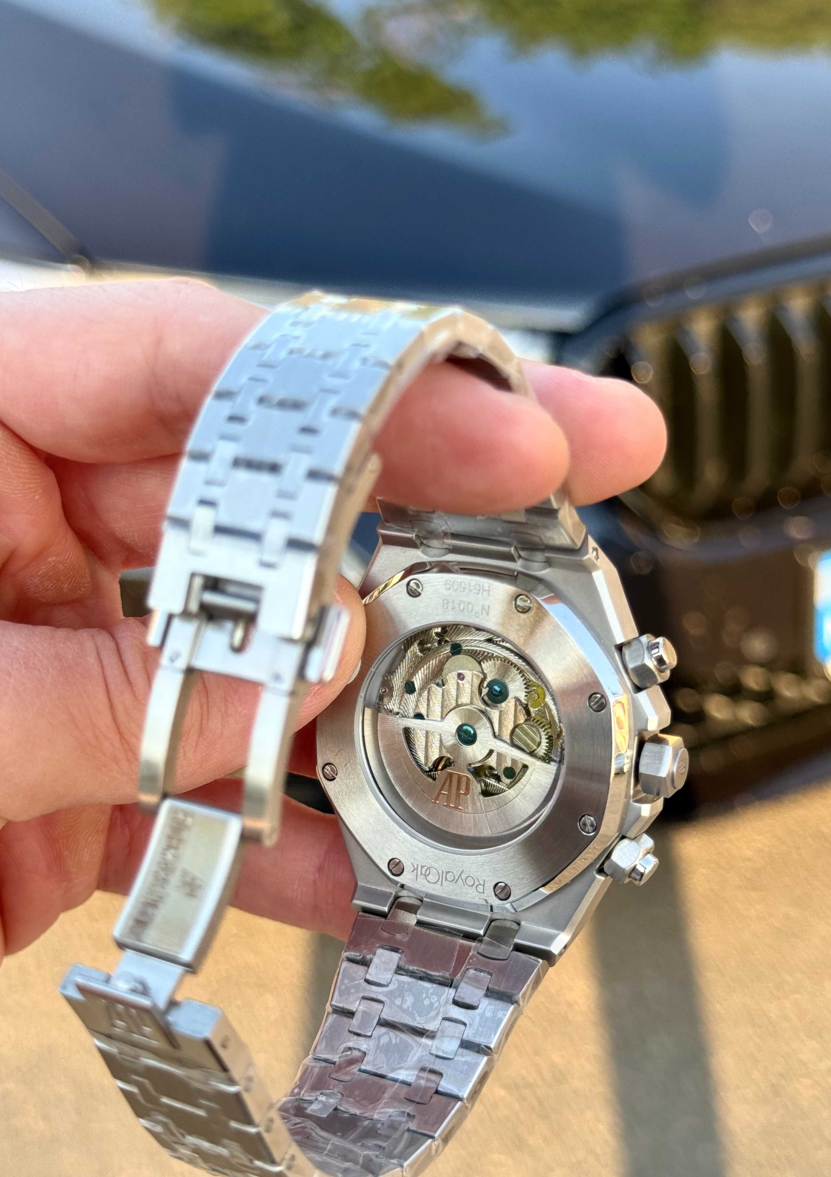 audemars piguet royal oak silver blue automatic