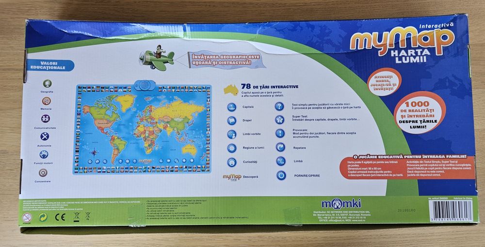 Joc Harta Lumii Interactiva Momki MyMap - My Map In romana si engleza
