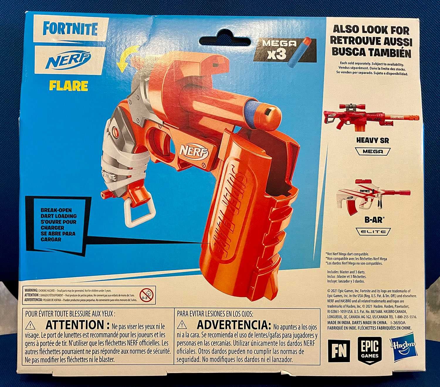 Nerf Fortnite Flare - Blaster Nerf Fortnite Flare, 3 proiectile - NOU