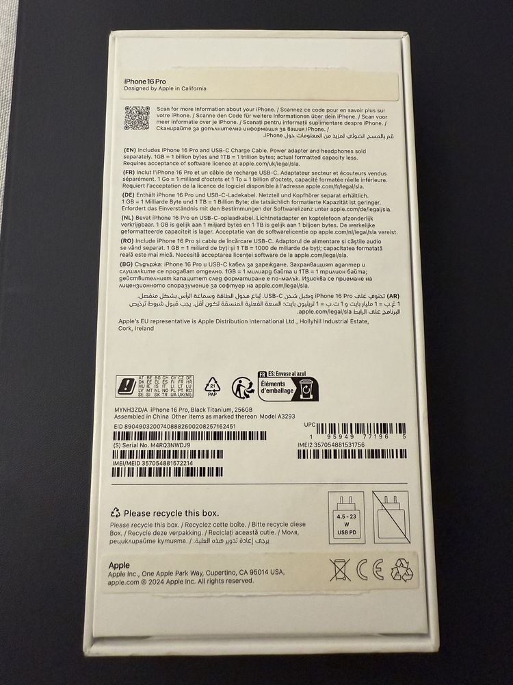 Iphone 16 PRO 256GB