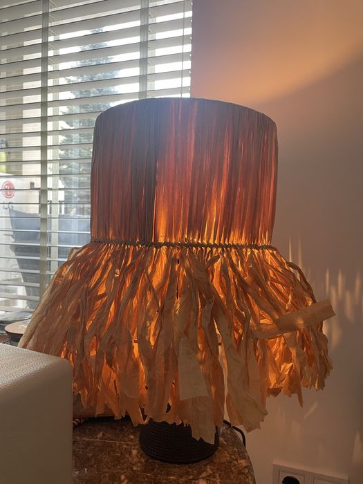 Лампа слама и керамика