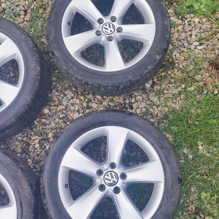 Vând jante aliaj originale Vw  R17 cu cauciucuri vara