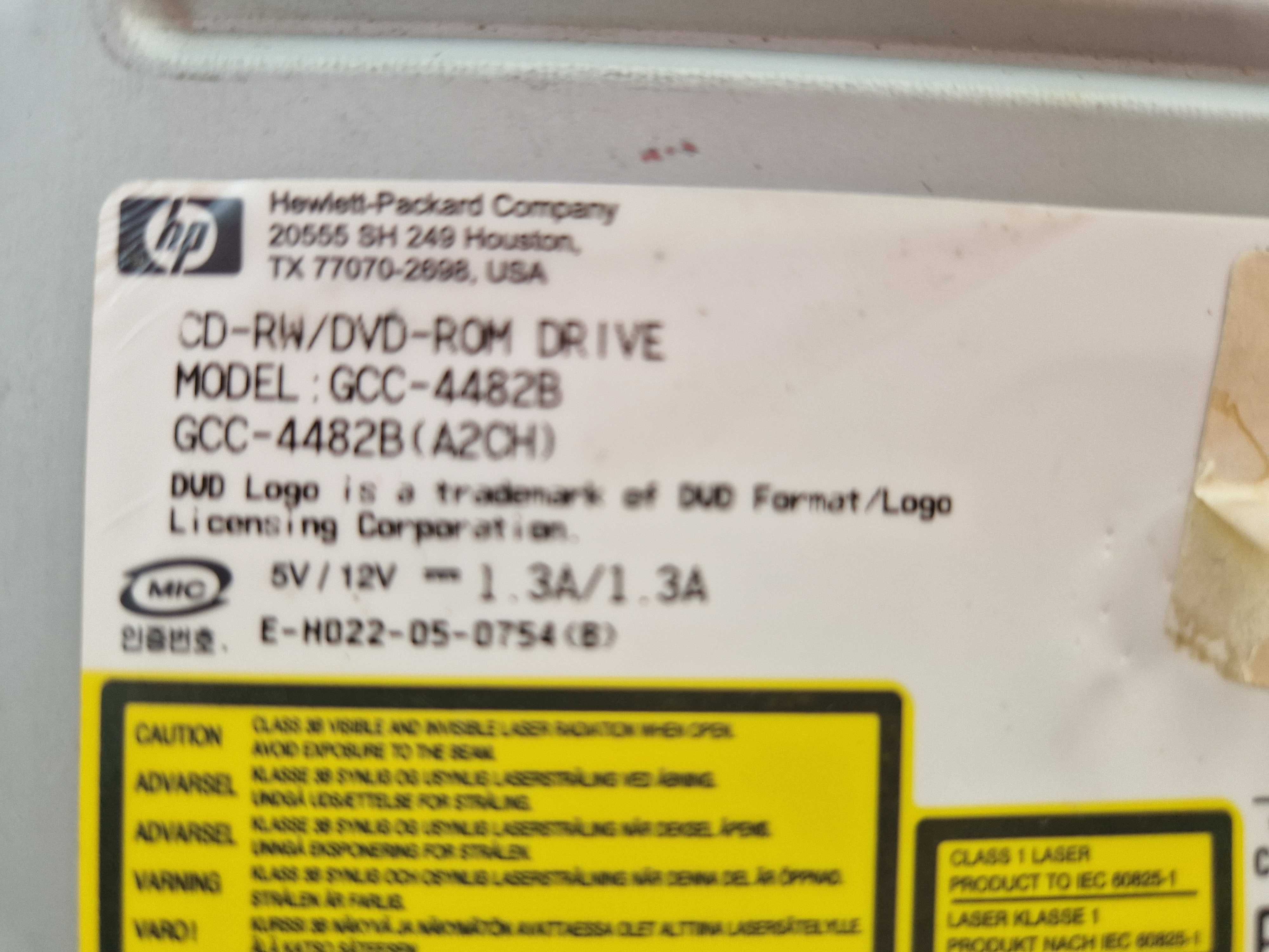 DVD ROM Hewlett Packard