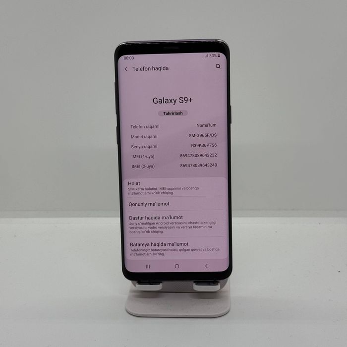 Samsung S9+ sotiladi dastavka bor