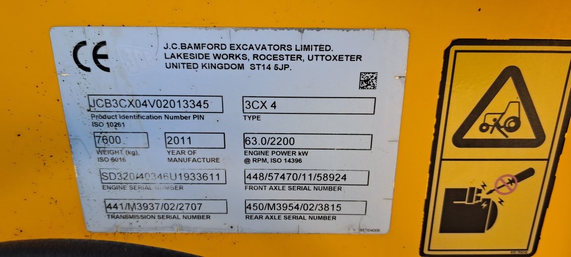 Buldoexcavator Jcb 3cx 2011 7300 h