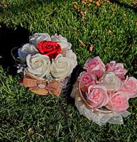 Букет със сапунени рози