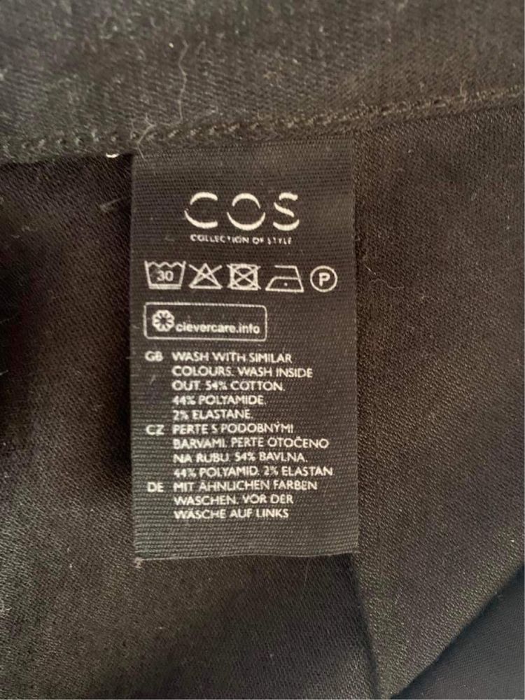 Pantaloni COS 36, impecabili, negri, amestec de bumbac