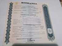 Vand Certificat de Acționar