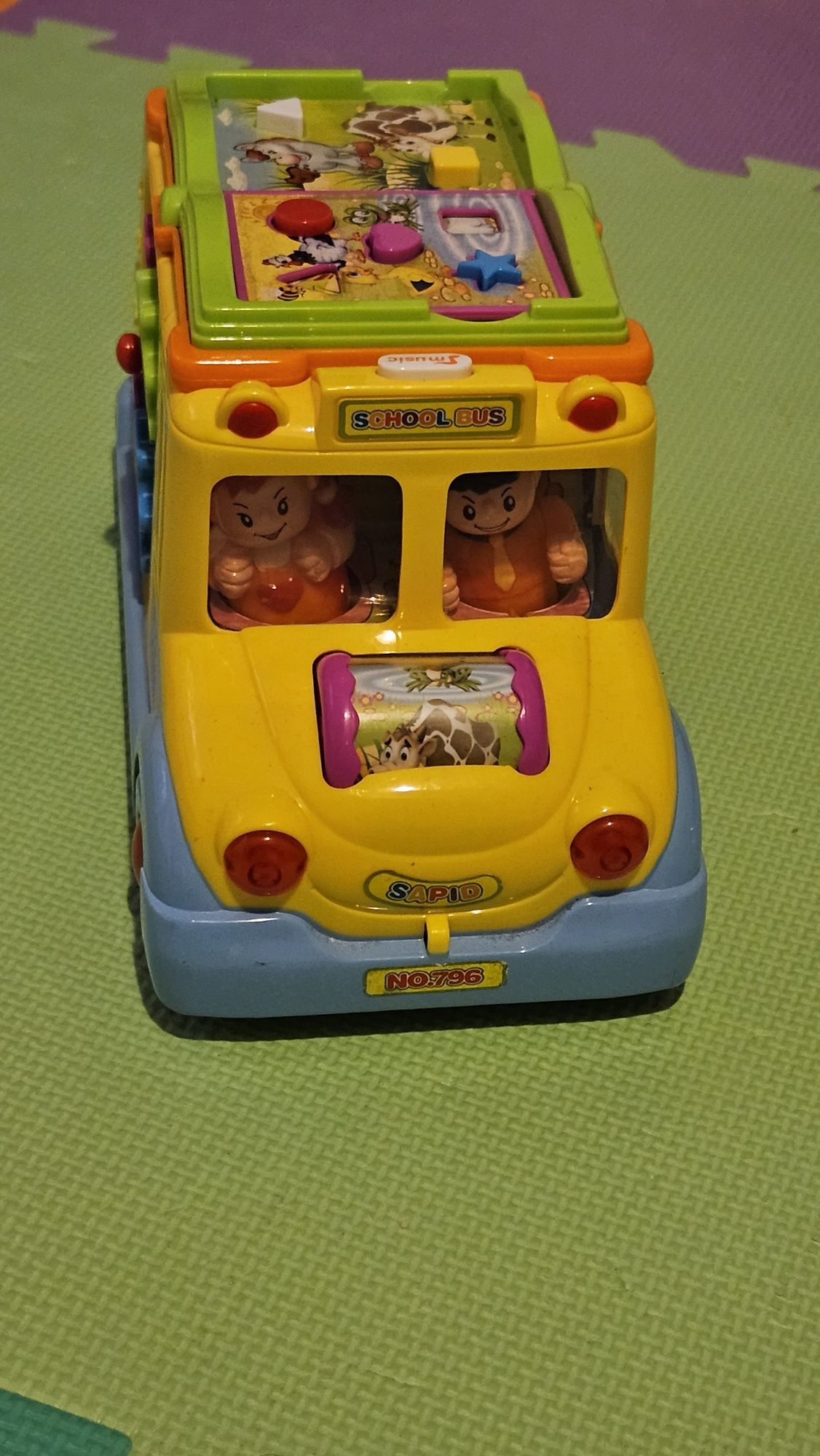 Jucarie educativa Mappy - Autobuzul scolar, cu lumini si sunete