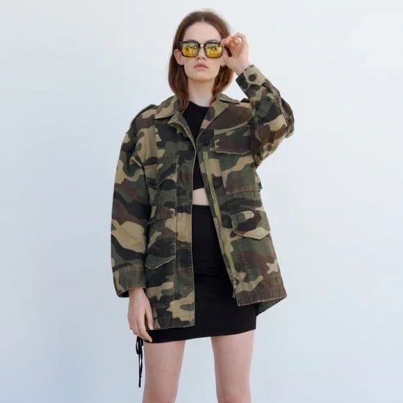 Jacheta geaca Camo Utility Zara dama army camuflaj armata fete femei