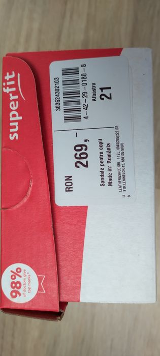 Ghete copii, Superfit, măsură 21, piele întoarsă albastra