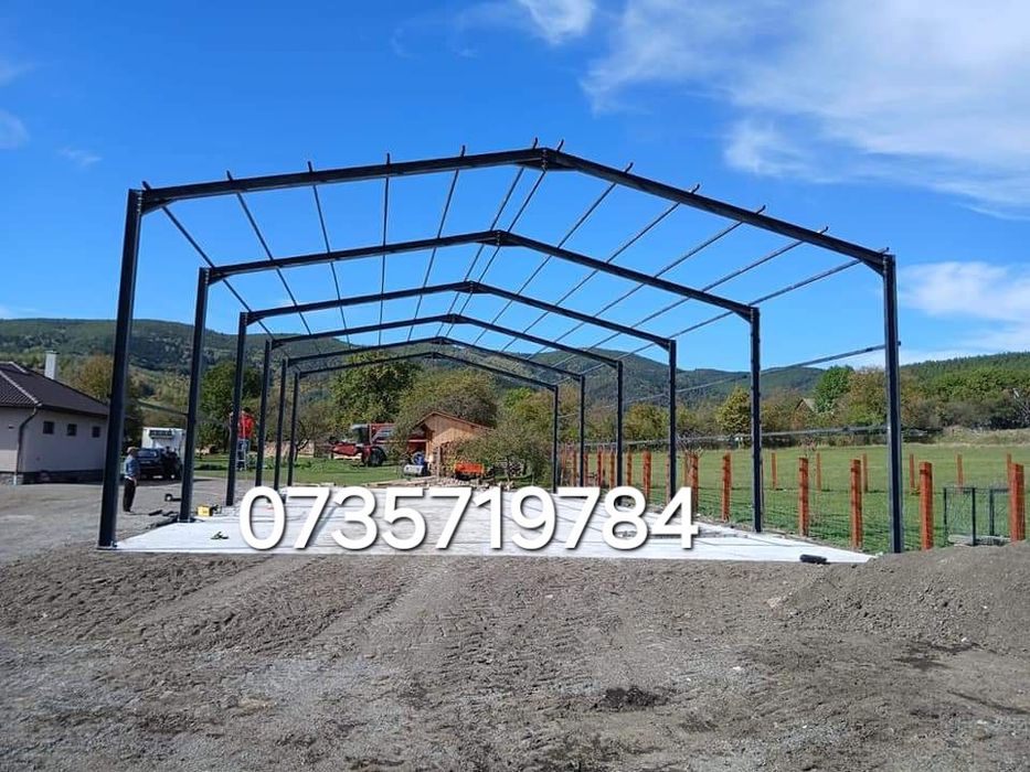 Vând hala metalica acoperita cu tabla