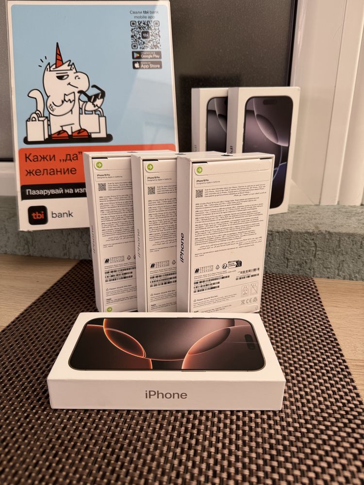 НОВИ! 256 от 75лв/м iPhone 16 Pro / Black Desert Titanium
