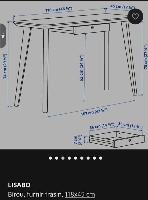 Birou IKEA Bambus Slim