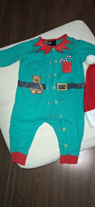 Бебешко коледно боди H&M