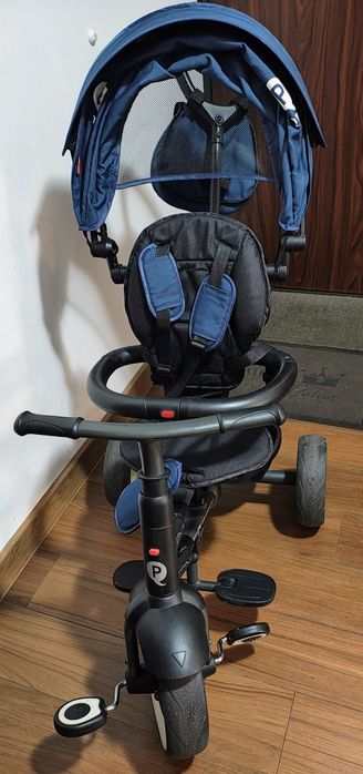 Tricicleta pliabila pentru copii Rito Plus, +12 luni, Albastru, Qplay