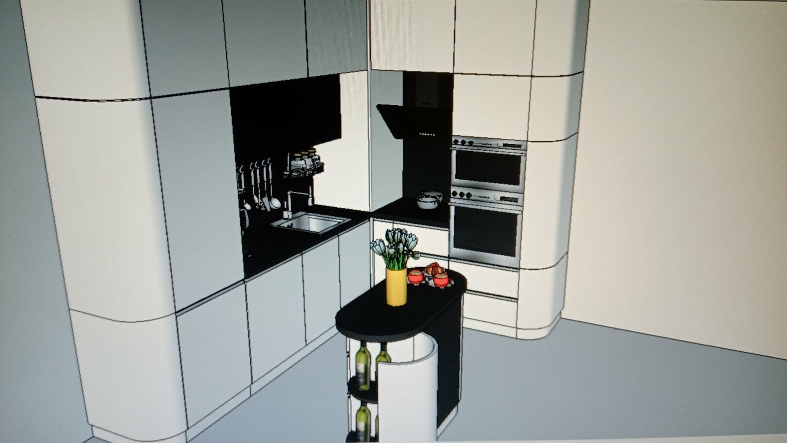Изработка на дизайнерски мебели и кухни по  проект с 3D визуализация