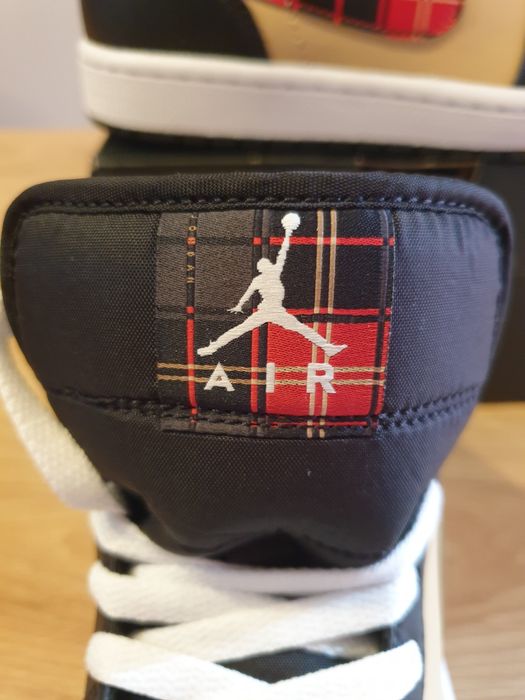 Air Jordan 1 Mid Tartan Swoosh 40 100% originali