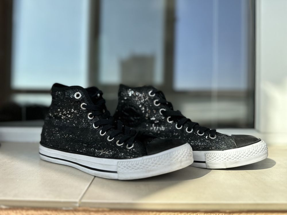 Converse оригинални кецове с пайети