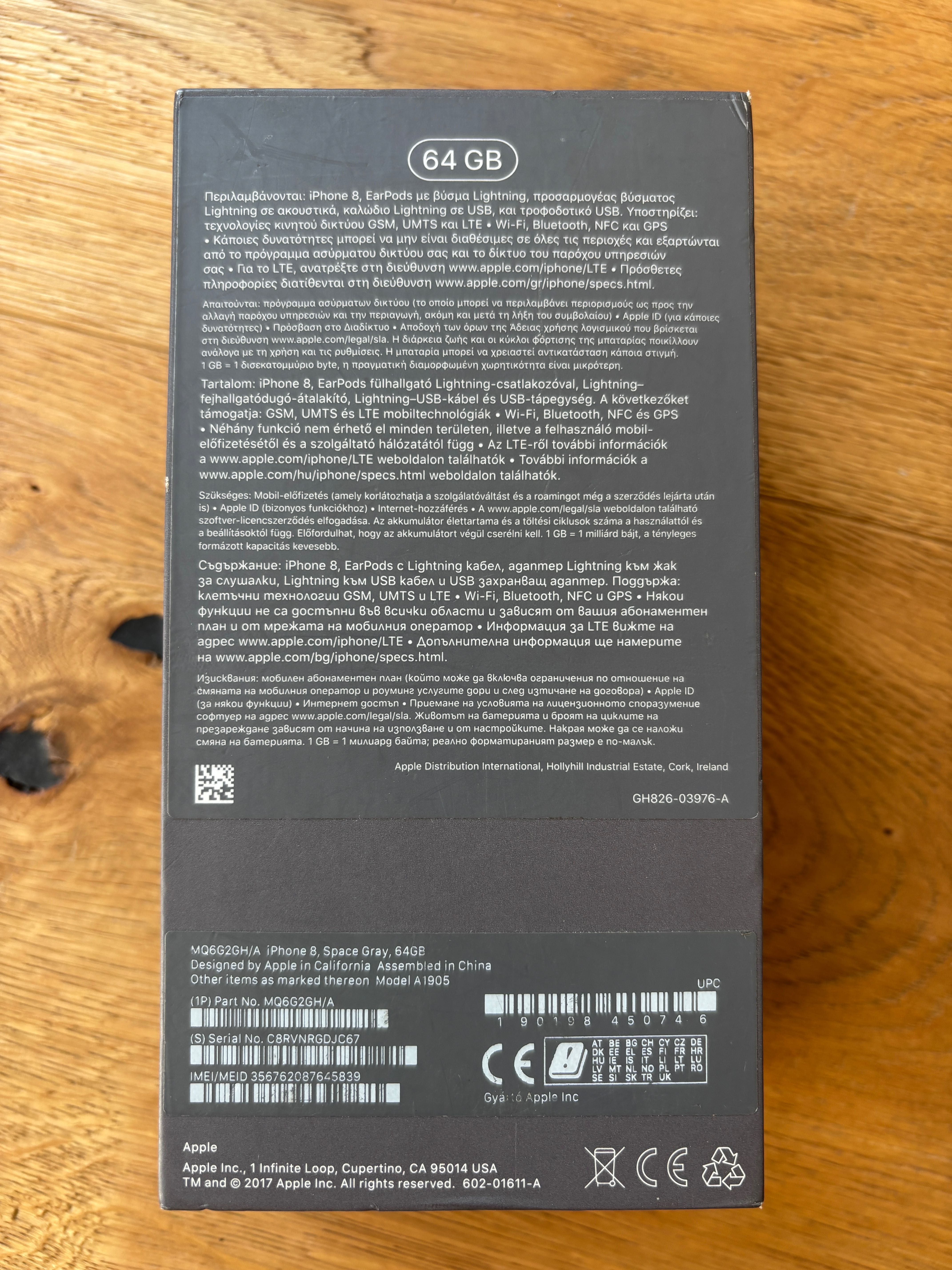 Apple Iphone 8 Space Grey