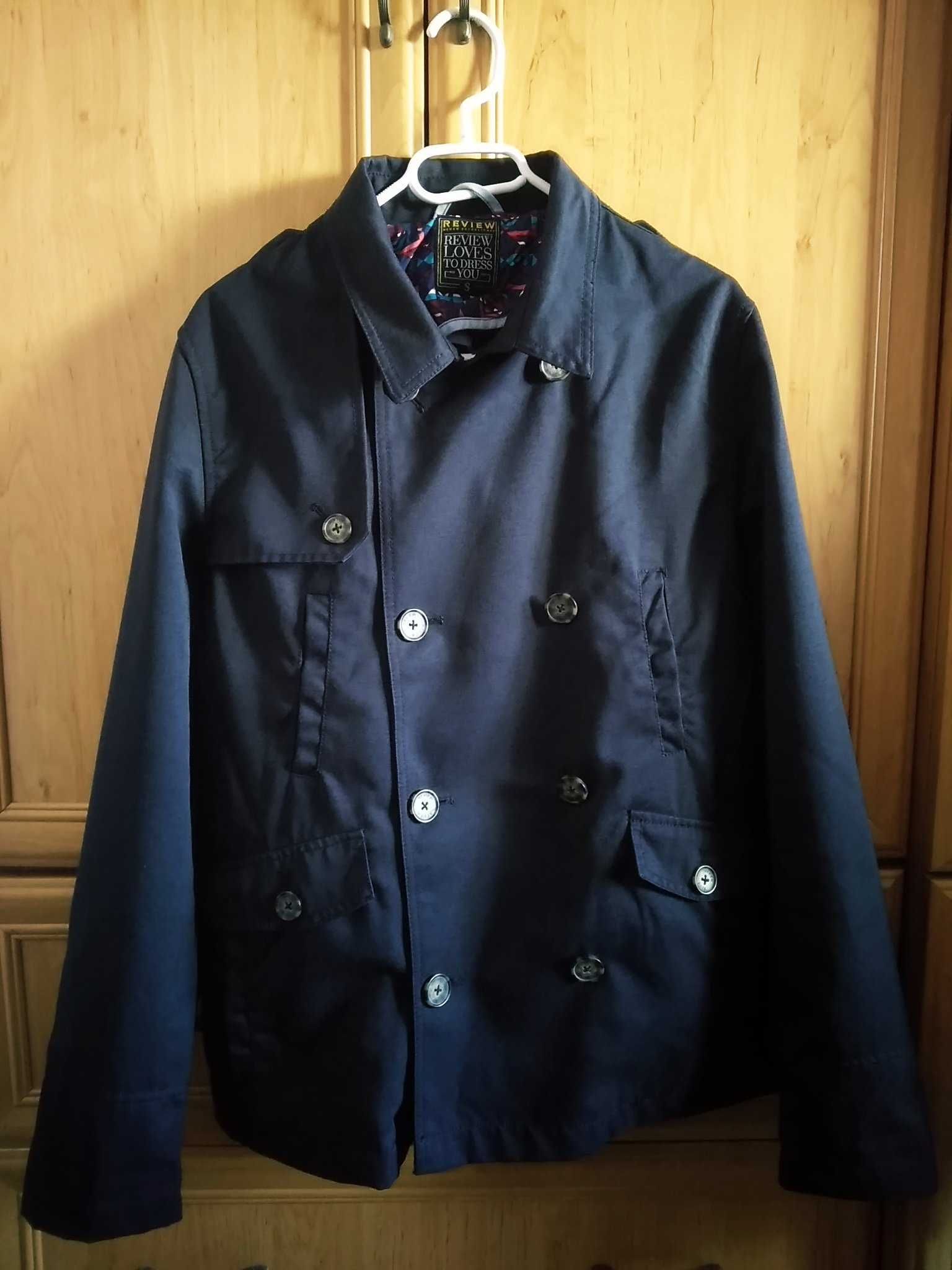 Palton scurt de toamnă navy blue de băieți/bărbați