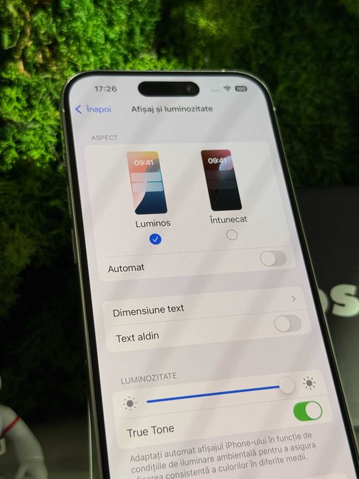 iPhone 15 Pro White Titanium Alb 128GB, 100% Baterie #7019