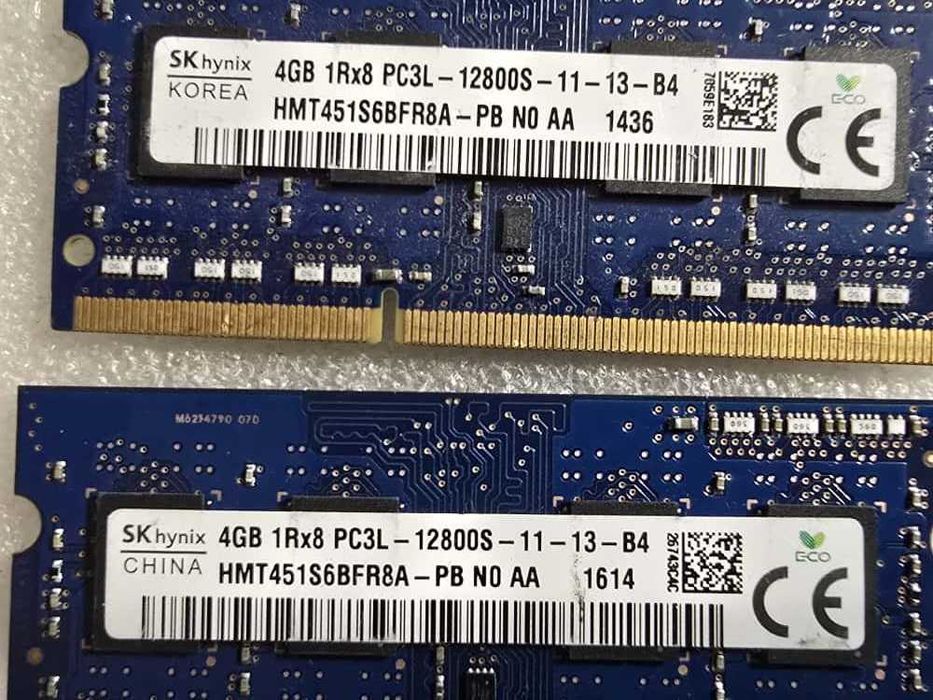 Memorie RAM laptop Hynix 4GB DDR3 1600MHz Low voltage 1.35V