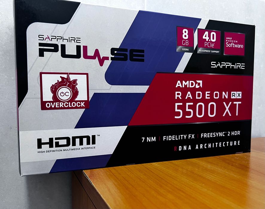 Продам/обменяю видеокарту RX5500 XT Sapphire 8Gb