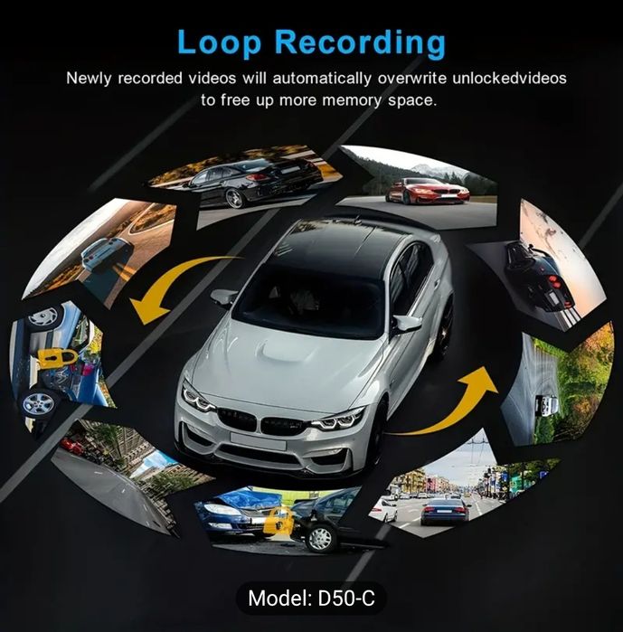 Cameră de bord frontală și interioară, Cameră de bord de 8,03 cm 1080P