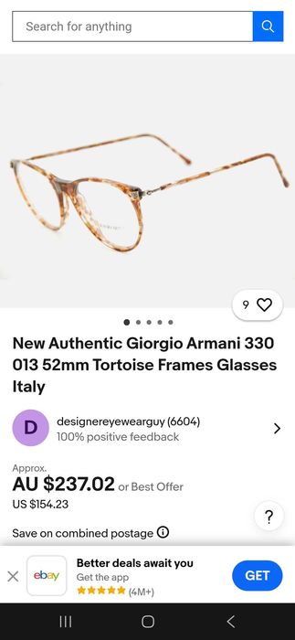 ochelari vedere rame Giorgio Armani dama